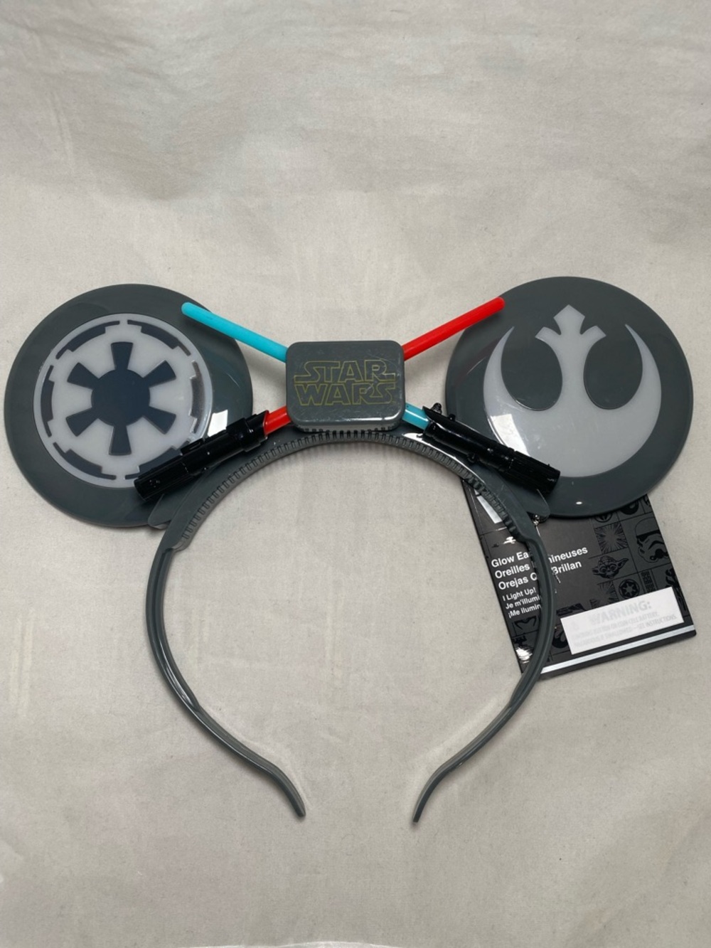 Star Wars Gray Rebel & Empire Glow Headband with Red and Blue Accents